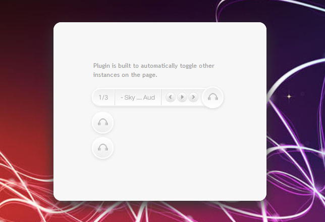 HTML5 Music Player with 3 CSS3 Skins