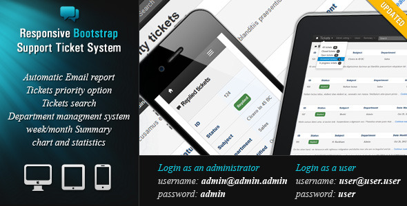Responsive Bootstrap Support Ticket System